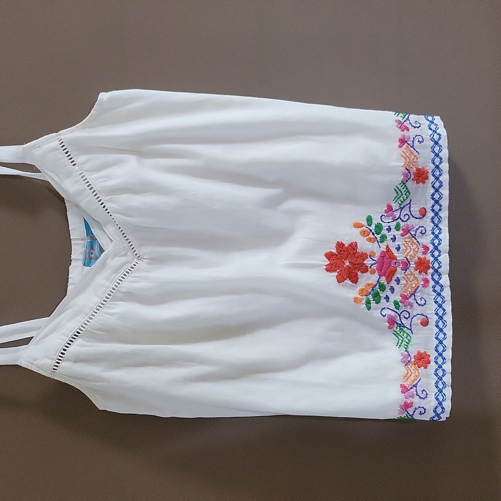 White Boho tank top
